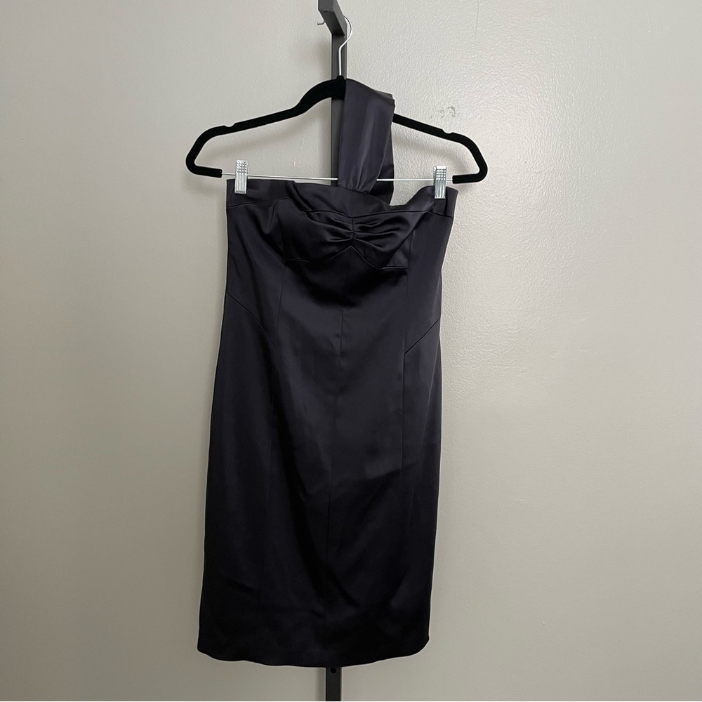 David Meister Women's Navy Blue One Strap Dress Size 6